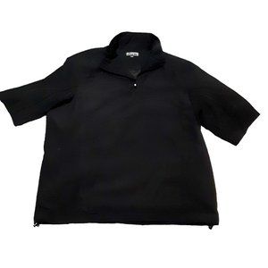 Mike Weir Golf Shirt Mens Size XL Black Windbreaker Zippered Pockets Drawstring